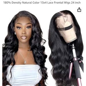 Natural real human hair wavy wig 28 in